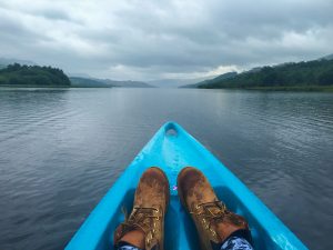 Kayaking Down River to Lock Tay in Killin, Scotland