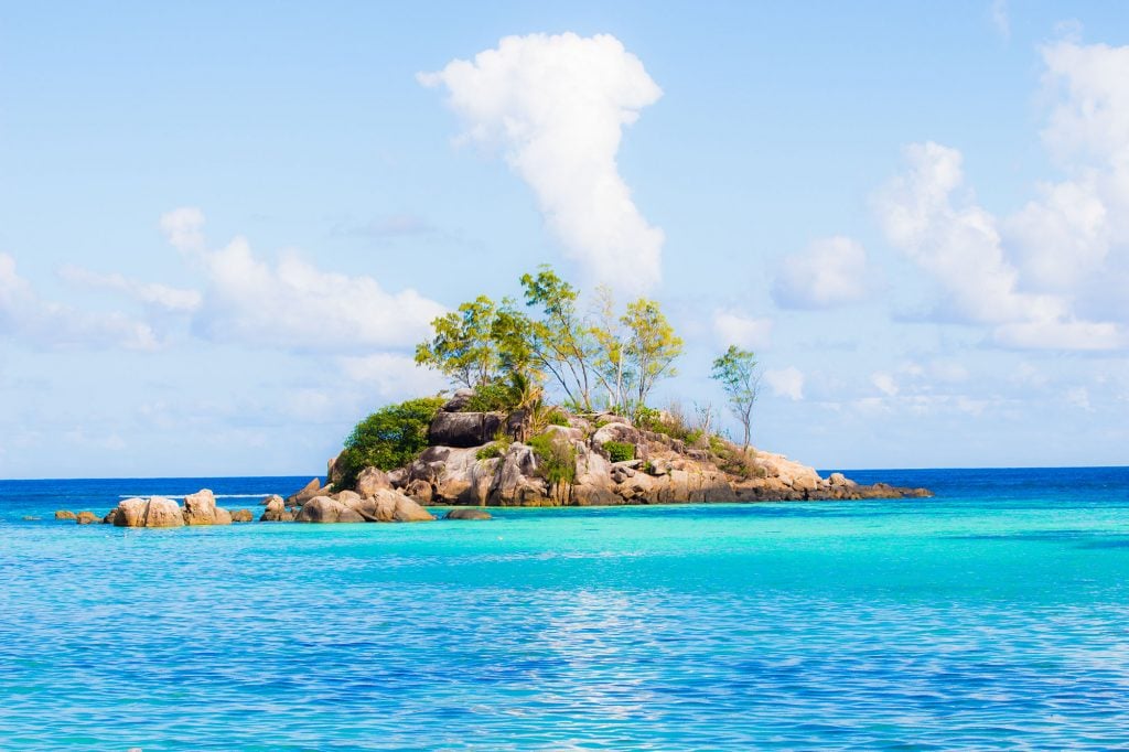 Anse Royale Islet in Ocean Seychelles