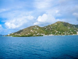 Mountains and coastline of Tortola, BVI