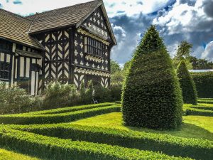 Little Moreton Hall gardens, Congleton, UK