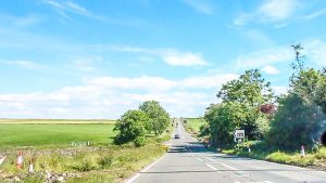 Driving through the Peak District National Park, UK