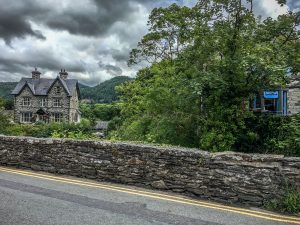 Old house beside a river in Snowdonia National Park, Wales