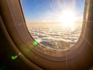 View out of plane flying to Windhoek, Namibia