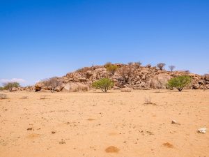 Madisa desert campsite in Damaraland in Namibia, Africa