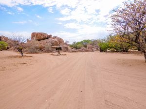 Madisa desert campsite in Damaraland in Namibia, Africa