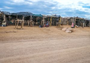 Stalls by the road on self-drive through the desert in Damaraland, Namibia, Africa