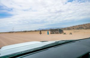 Stalls by the road on self-drive through the desert in Damaraland, Namibia, Africa