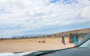 Stalls by the road on self-drive through the desert in Damaraland, Namibia, Africa