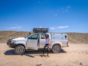 Ella and Toyota Hilux self-drive through the Namib Desert, Namibia, Africa