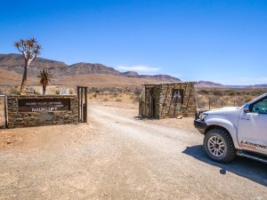 Toyota Hilux 4x4 self-drive with rooftop tent in Namib-Naukluft Mountain Zebra Park, Namibia, Africa