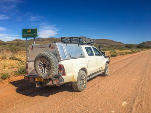 Toyota Hilux 4x4 self-drive with rooftop tent in Namibia, Africa