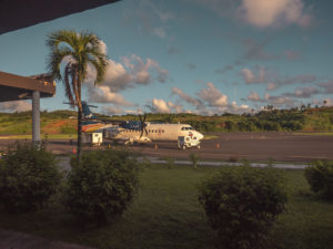 Liat Plane at Douglas-Charles Airport, Dominica, the Caribbean