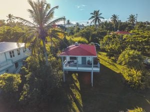 Drone view of Calibishie, Dominica
