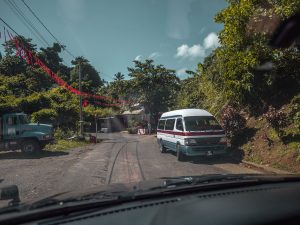 Driving through Forests in Dominica, The Caribbean