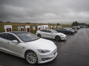Tesla Supercharger on Route to Scotland