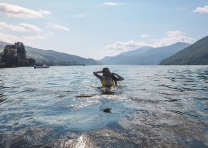 Ella McKendrick Swimming in Loch Tay in Scotland