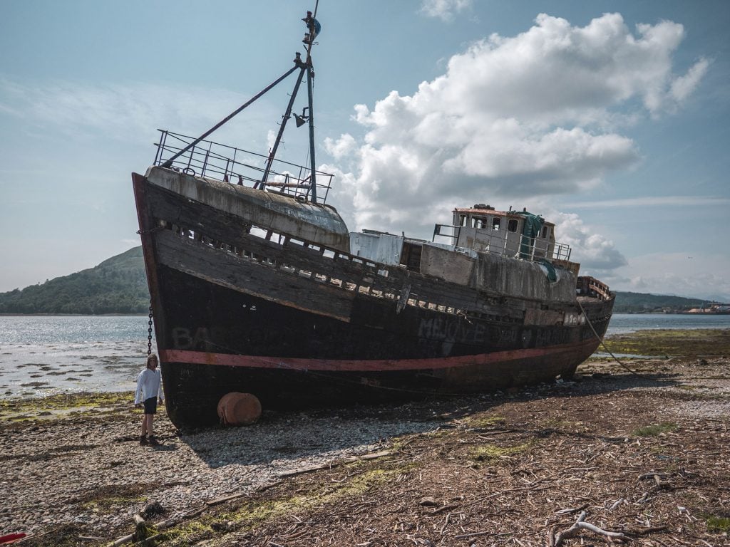 The Corpach Shipwreck in Fort William, Scotland