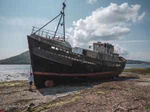 The Corpach Shipwreck in Fort William, Scotland