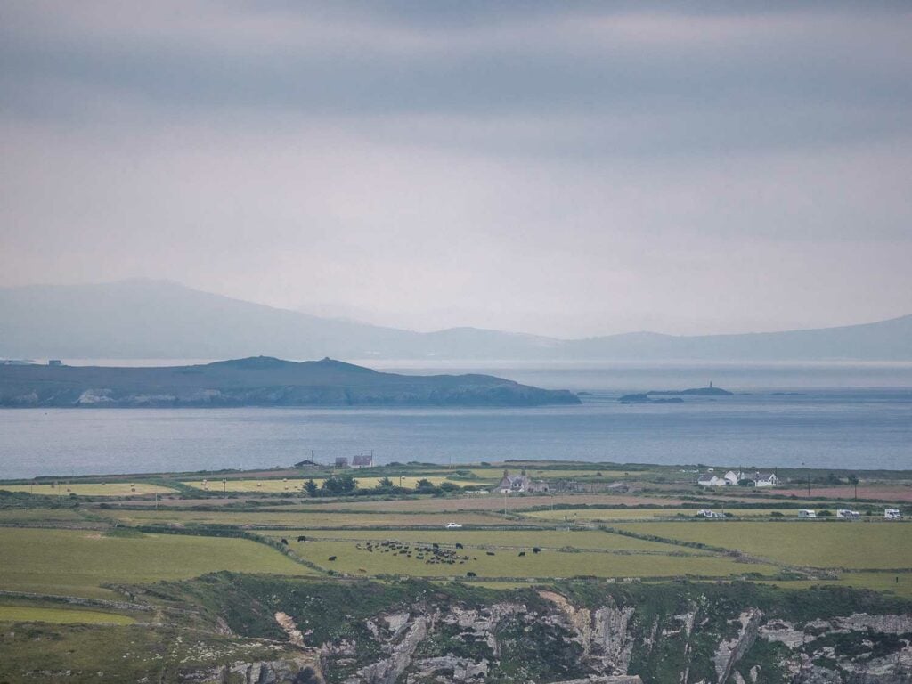 View from South Stack Cliffs over Holy Island, Anglesey, Wales