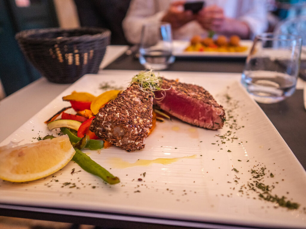 Tuna Steak at Restaurant in Cavtat, Croatia