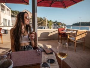Ella McKendrick at Tavern Arka Restaurant, Dubrovnik