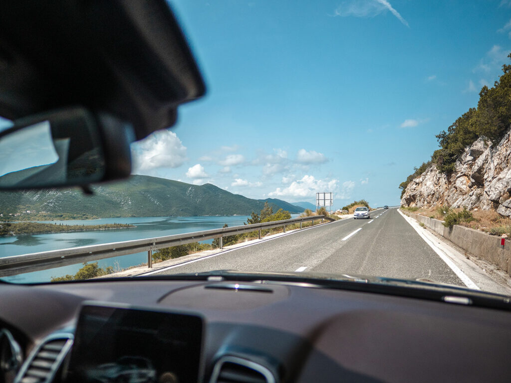 Driving from Dubrovnik to Split, Croatia