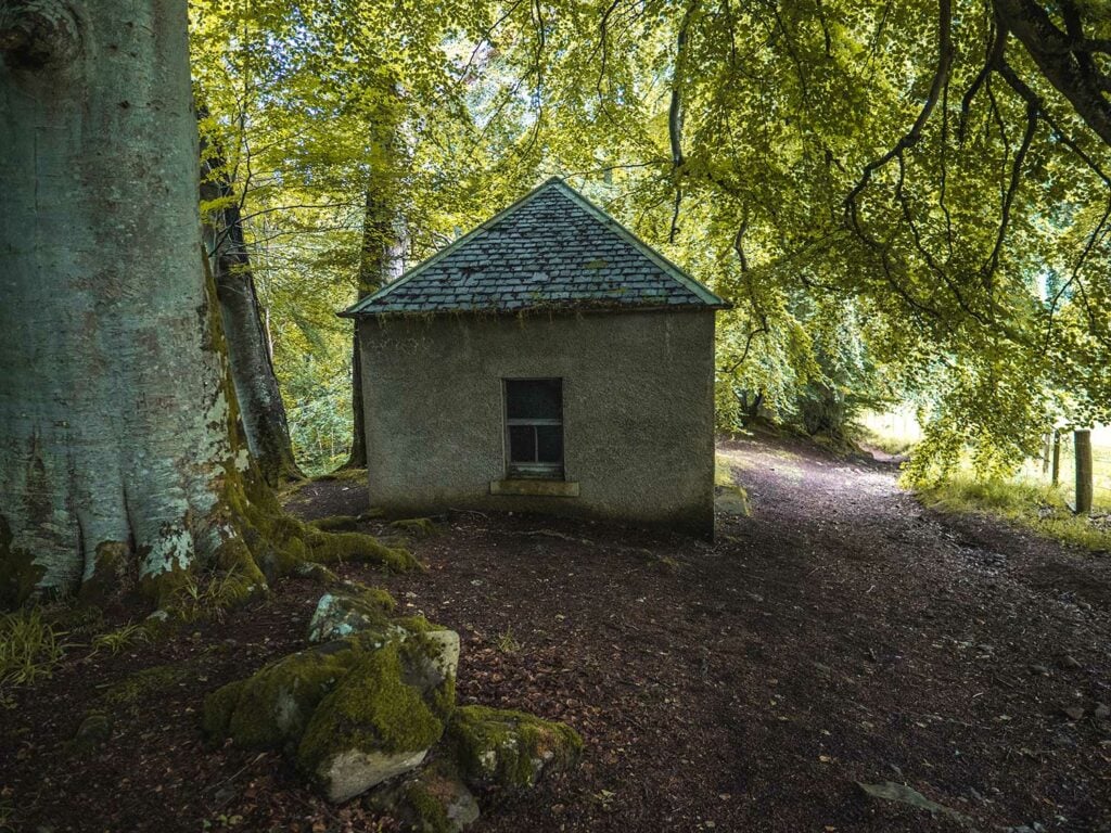Abandoned Building on Falls of Acharn Walk, Loch Tay, Scotland