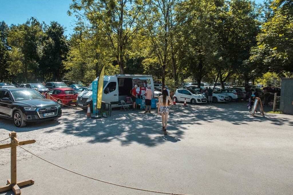 The National Trust Dovedale carpark