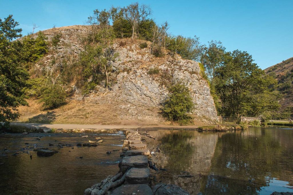 The Dovedale Stepping Stones in the Peak District National Park