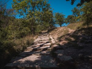 Steps from Dovedale stepping stones to Lovers Leap