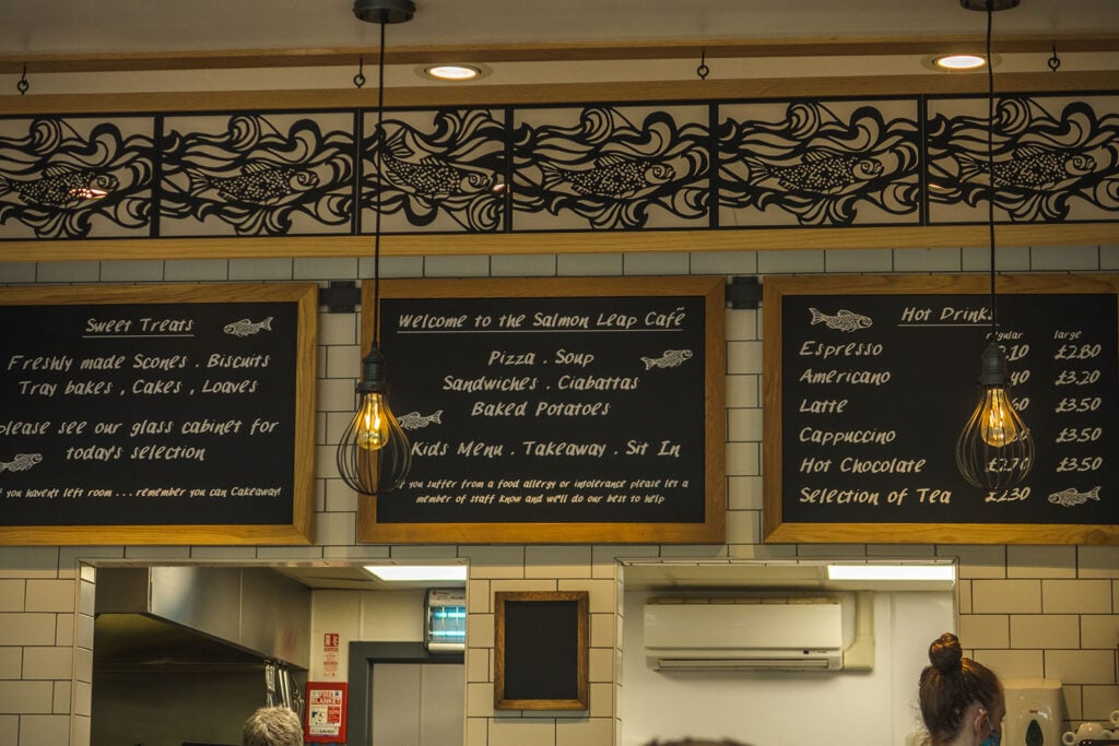 The Salmon Leap Cafe it the Visitor Centre at Pitlochry Dam in Perthshire, Scotland