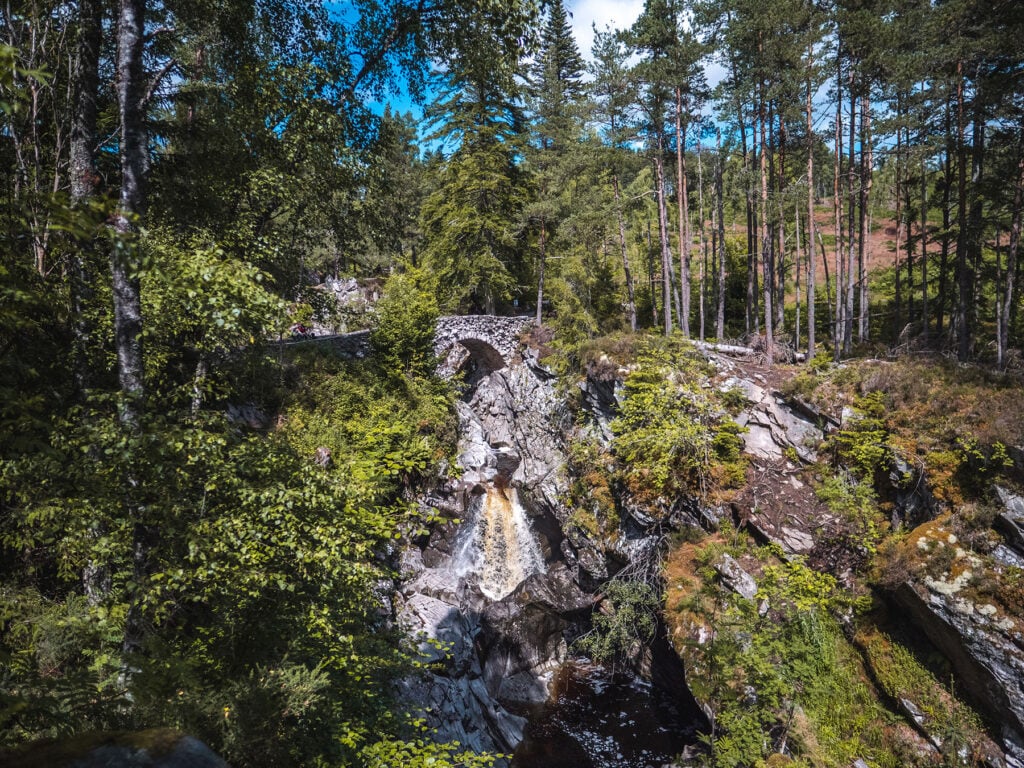 Bridge over the Lower Falls of Bruar in Perthshire, Scotland