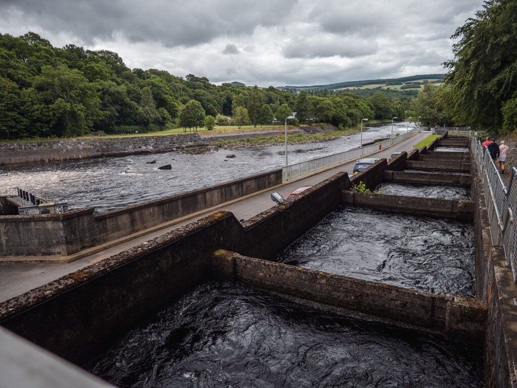 The Fish Ladder at Pitlochry Dam in Perthshire, Scotland