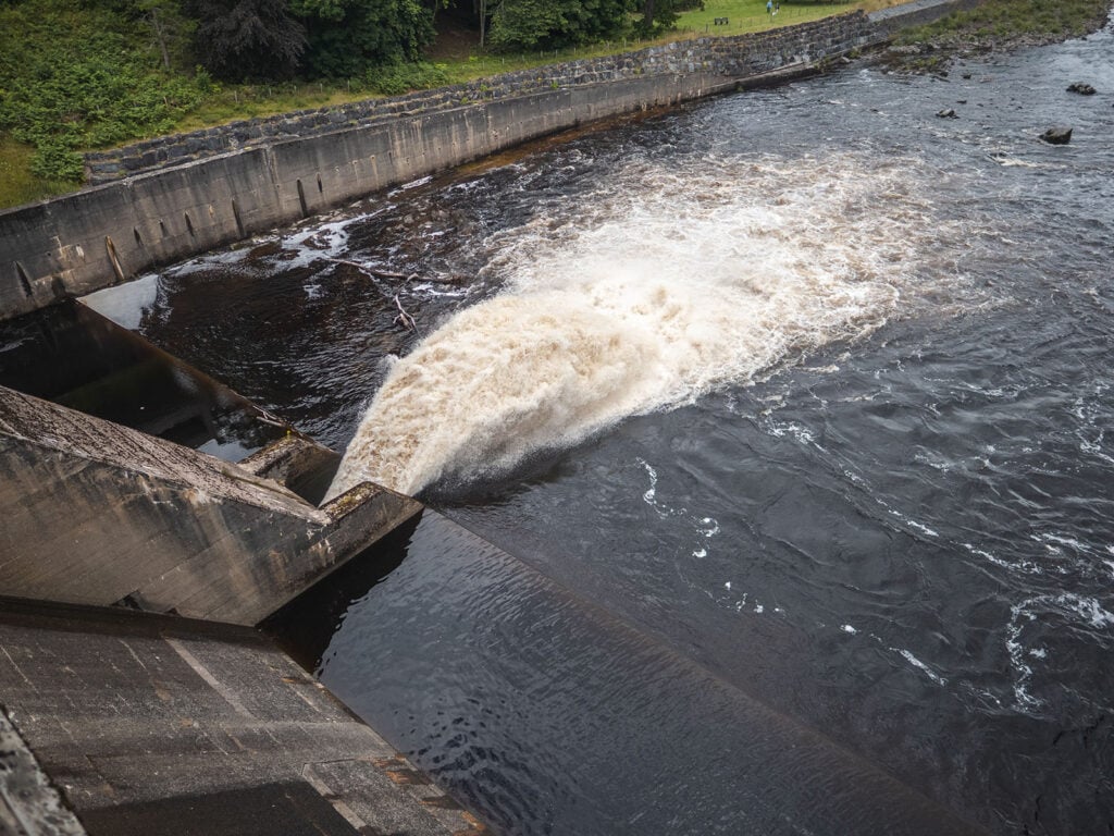 Pitlochry Dam on the River Tummel in Perthshire, Scotland