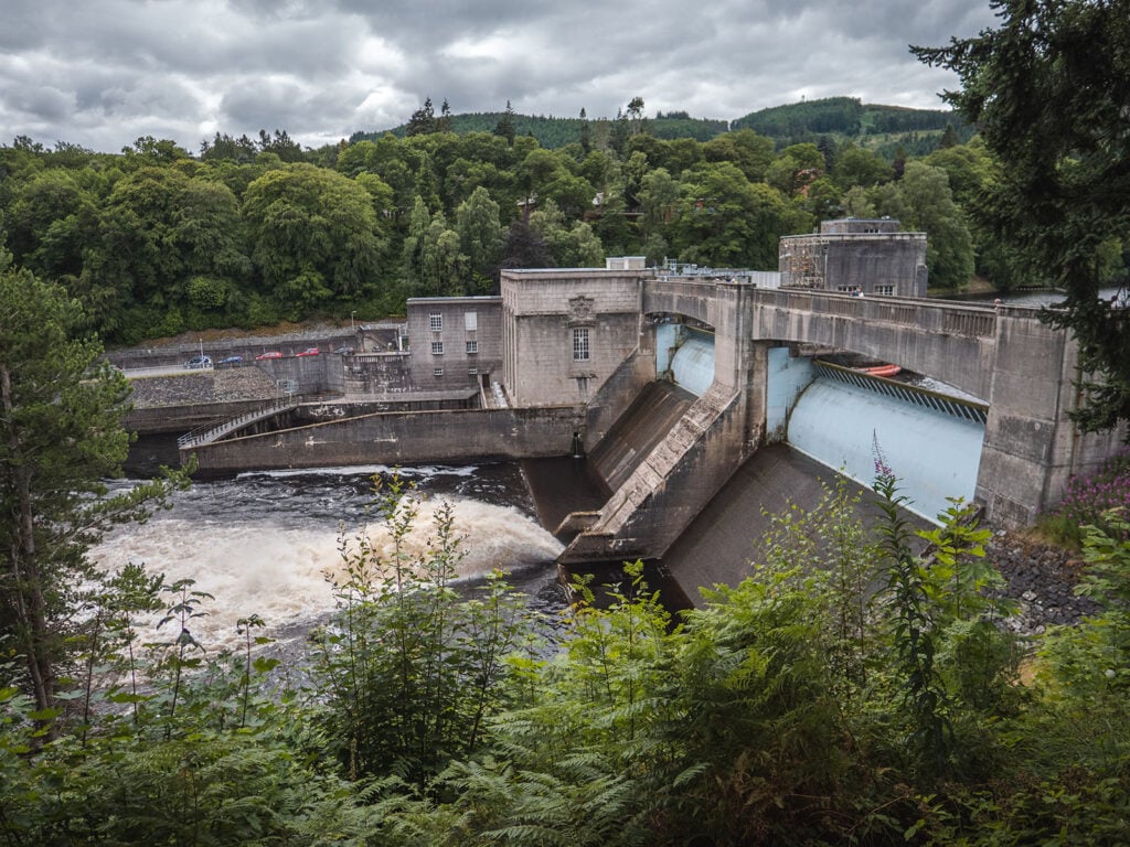 Pitlochry Dam in Perthshire, Scotland