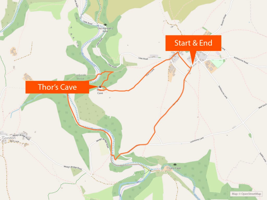 Wetton Car Park to Thors Cave Circular Walk