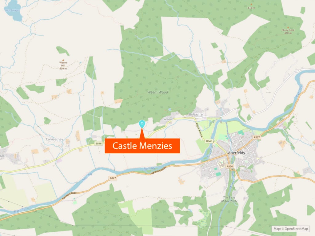 Castle Menzies map
