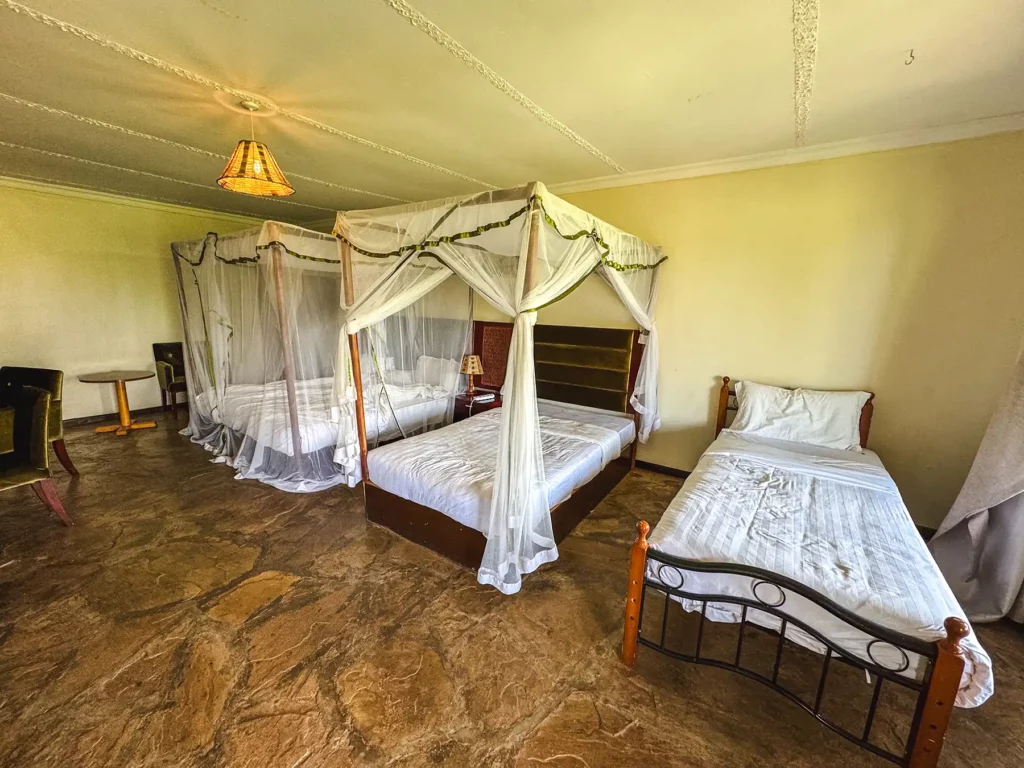 Inside of budget safari lodge
