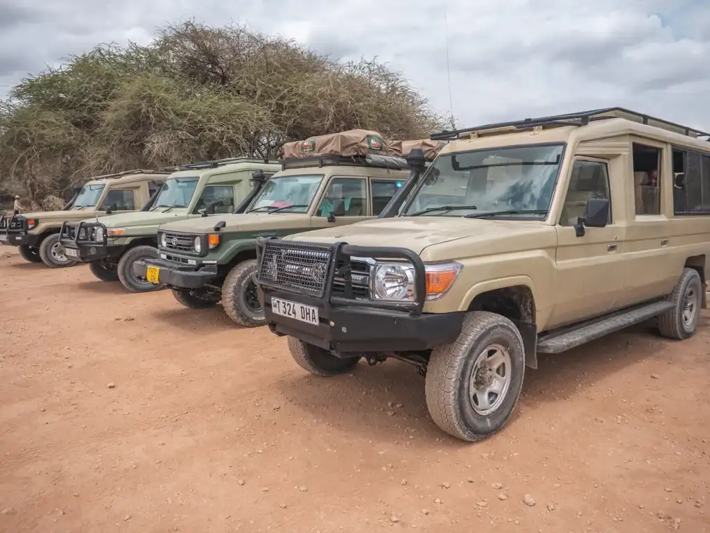safari vehicle land cruisers, Tanzania