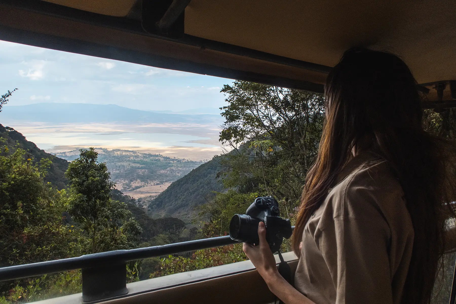 Ella Mckendrick in Ngorongoro Crater Tanzania