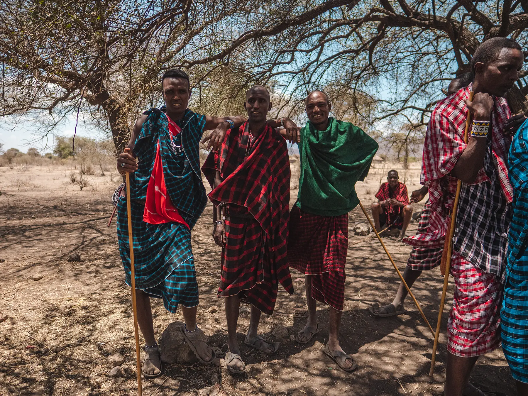 Three Maasai men