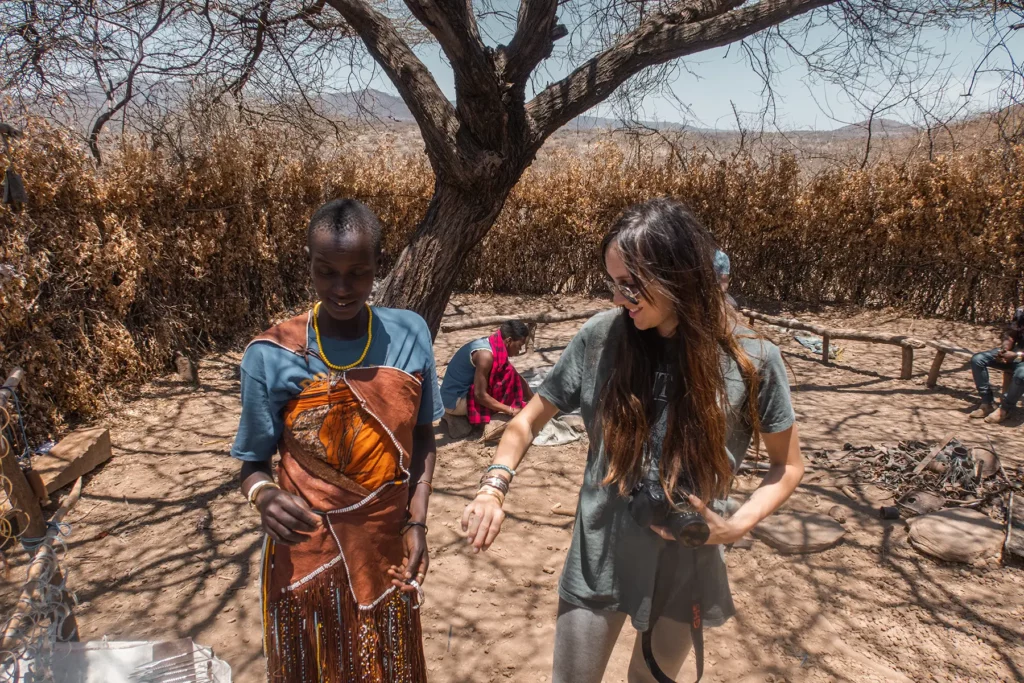 Ella Mckendrick with Datoga Tribe in Tanzania