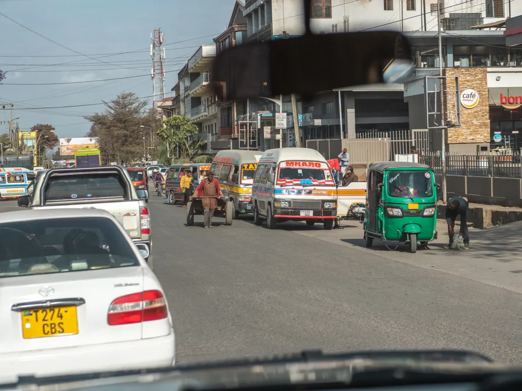 Busy Road in Arusha, Tanzania
