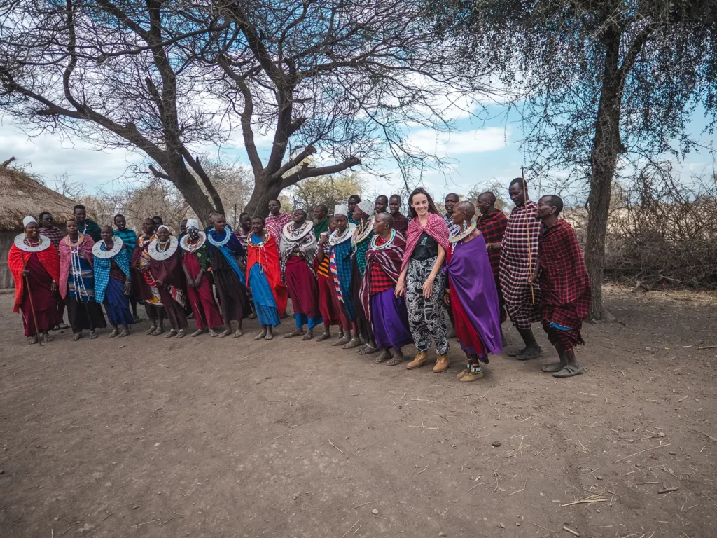 Ella Mckendrick doing a traditional Maasai dance