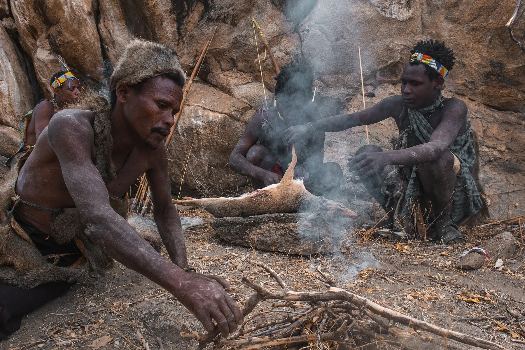 Hadzabe tribe in lake Eyasi, Tanzania