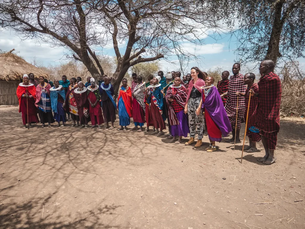 Ella Mckendrick doing a traditional Maasai dance