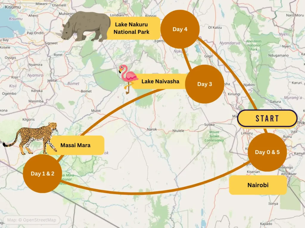 5 Day Kenya Eastern Circuit Itinerary