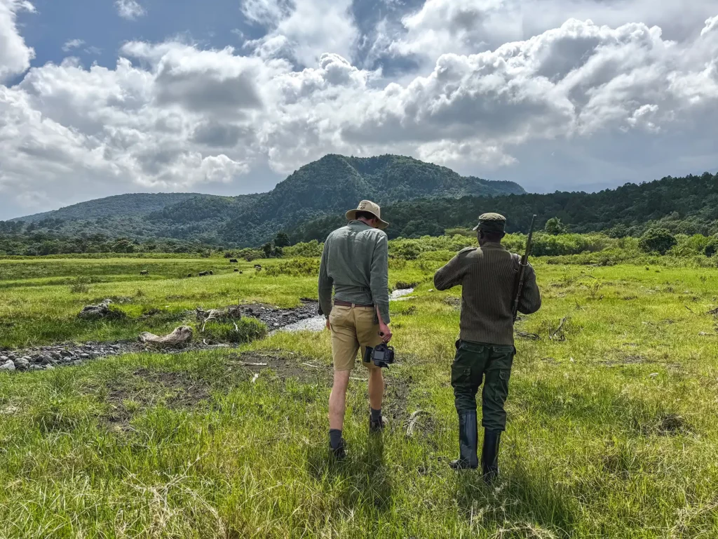 Walking safari in Arusha National Park, Tanzania