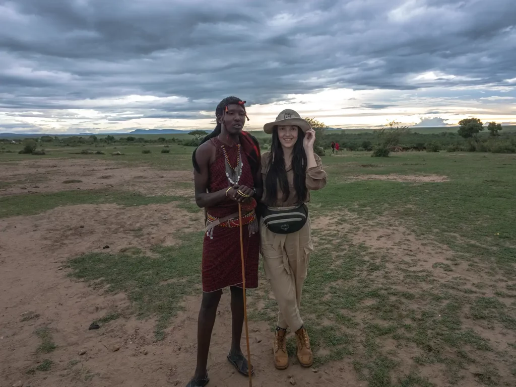 Ella Mckendrick with Maasai Tribe