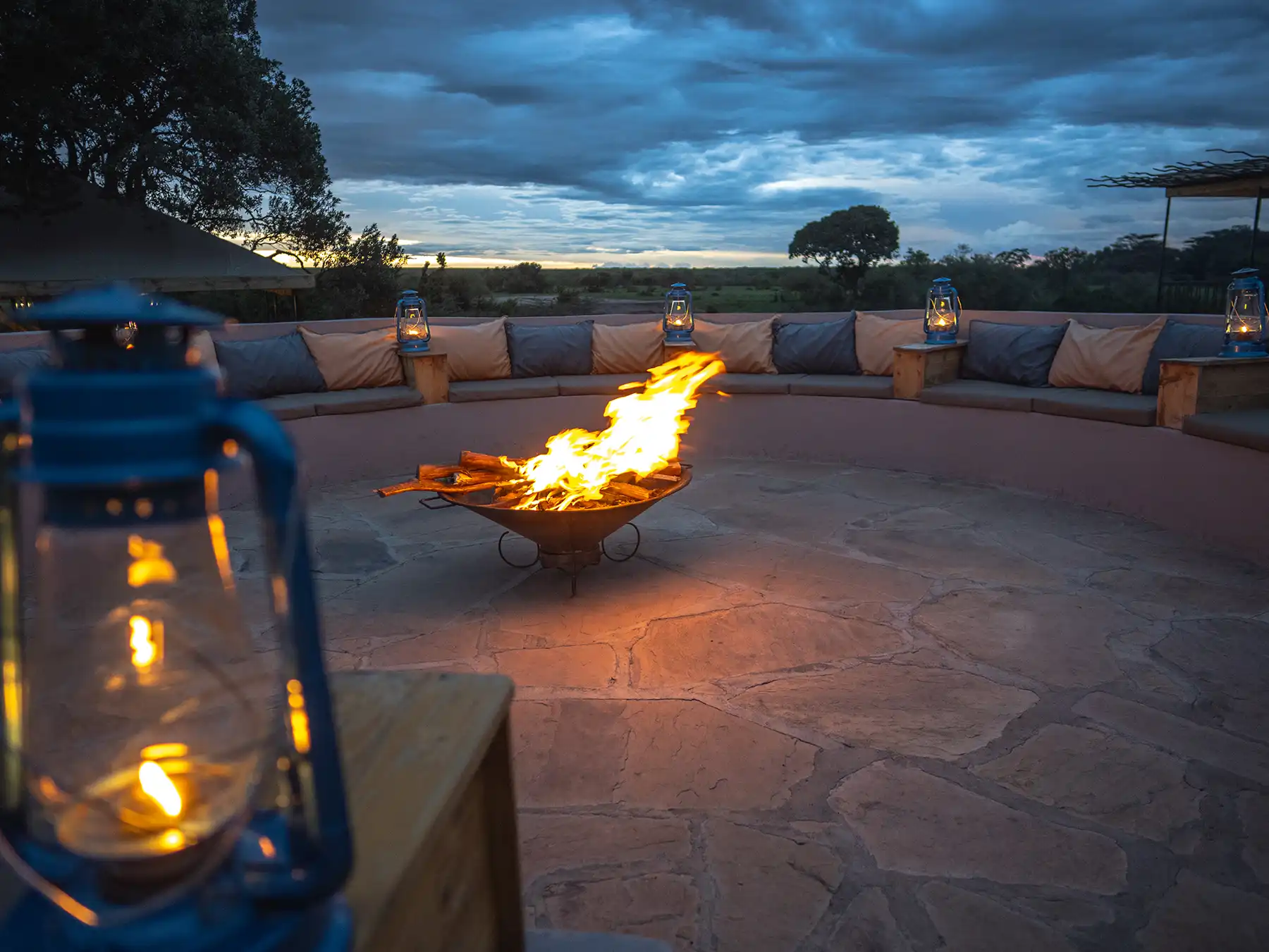 African TV at luxury Masai Mara, Kenya camp